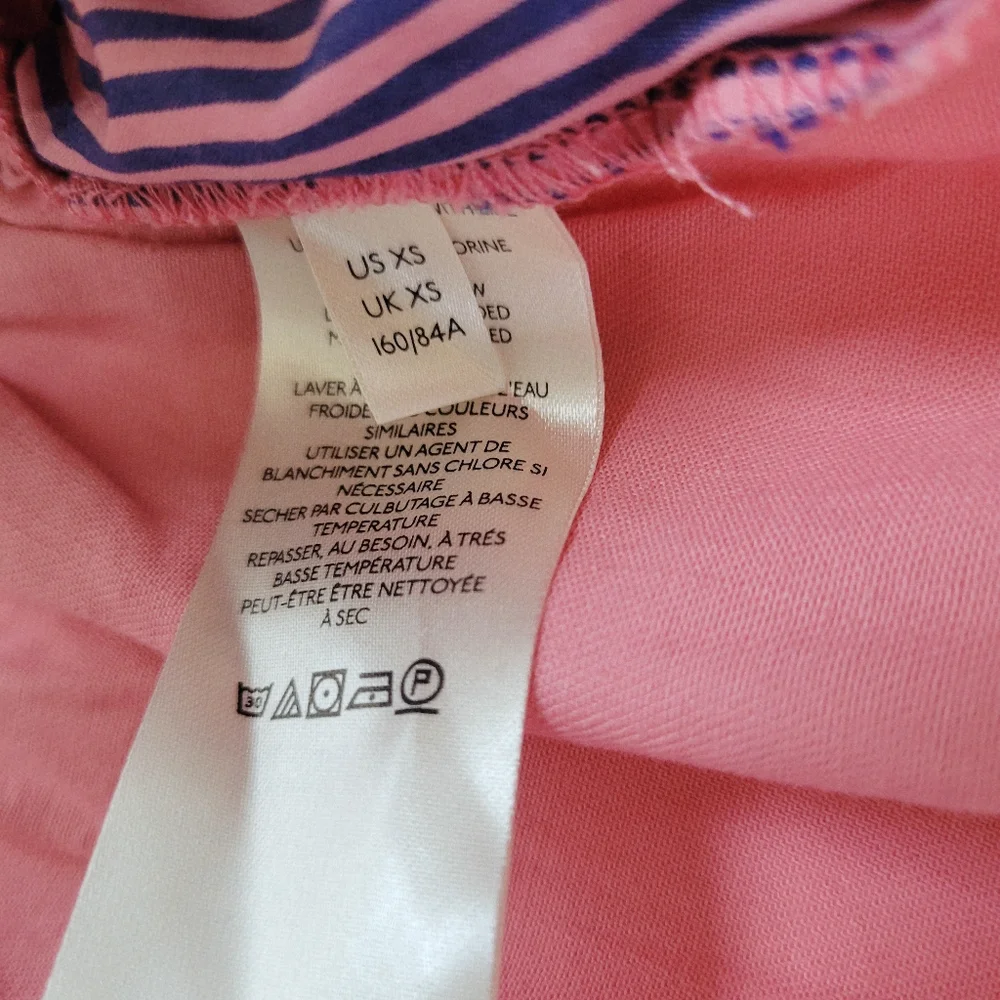 Free People Keegan Oversized‎ Tunic Dress Pink With Stripes Size XS